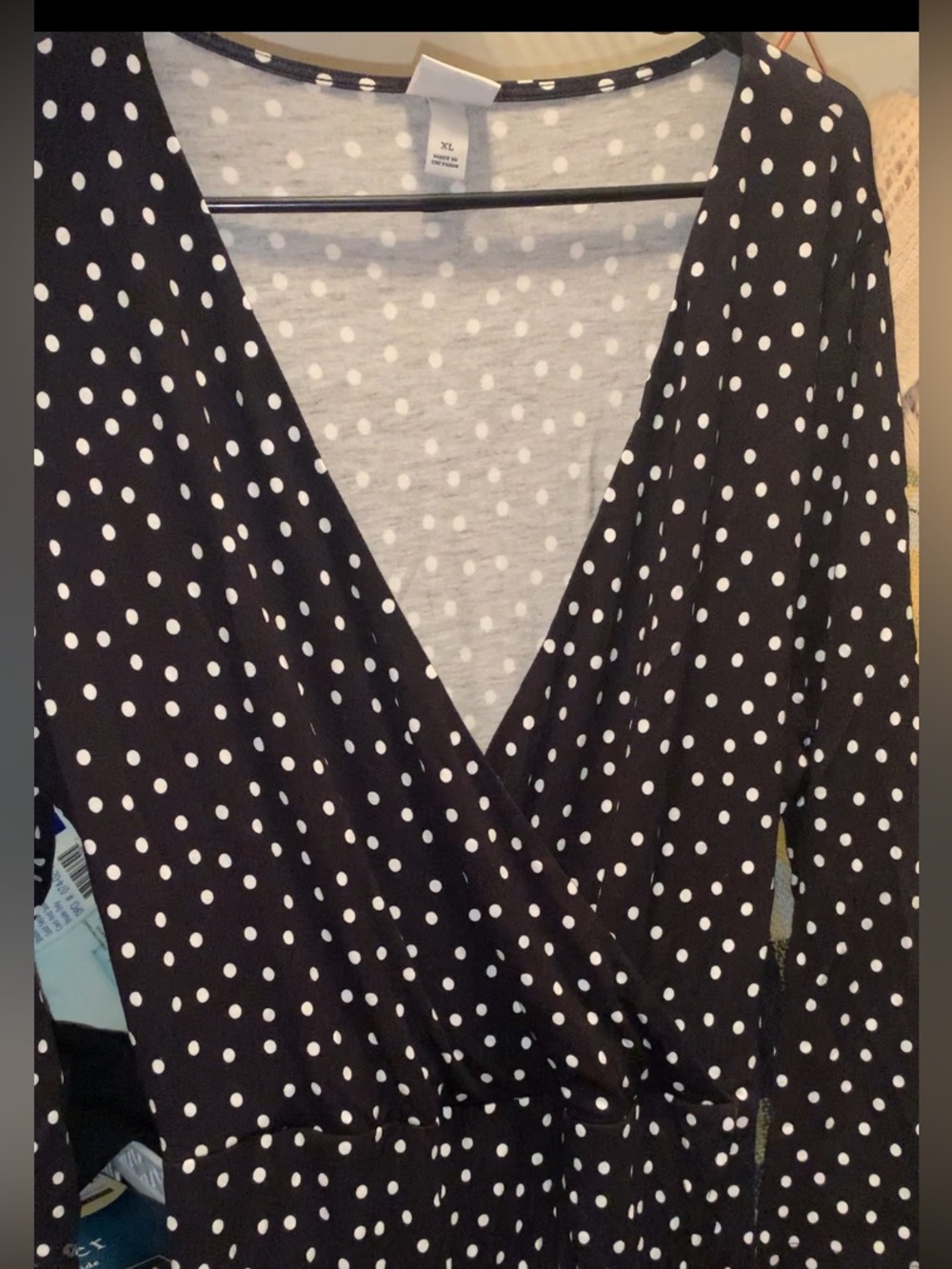 Target A New Day 3/4 Sleeve Polka Dot Wrap Dress XL